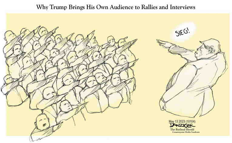 Political/Editorial Cartoon by Jeff Danziger on CNN Sells Out