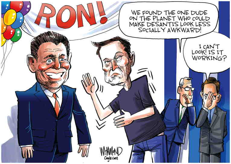 Political/Editorial Cartoon by Dave Whamond, Canada, PoliticalCartoons.com on DeSantis Enters Race