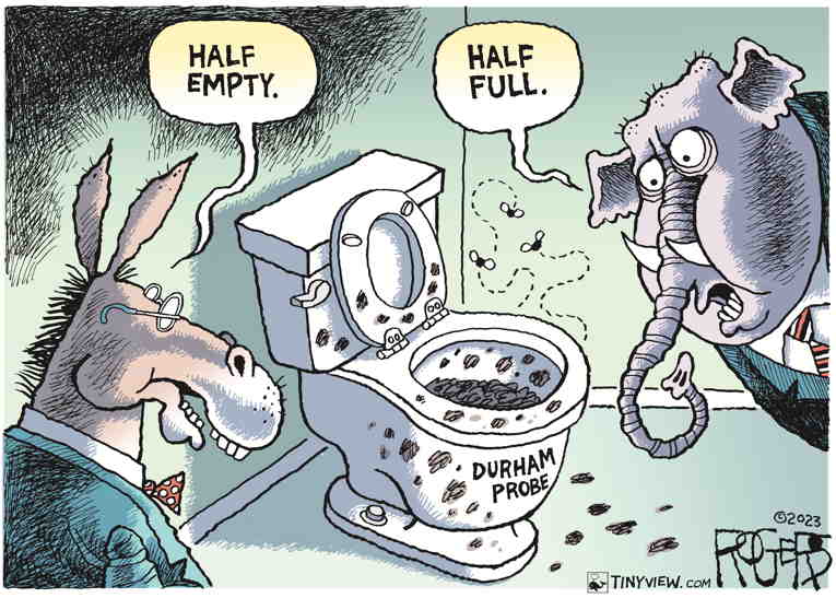 Political/Editorial Cartoon by Rob Rogers on Durham Flails