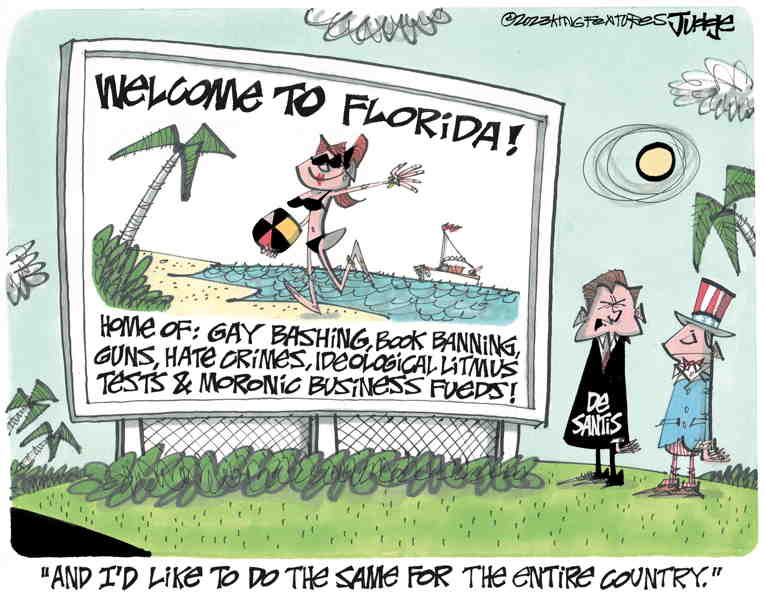 Political/Editorial Cartoon by Lee Judge, King Features on Florida Goes Rogue