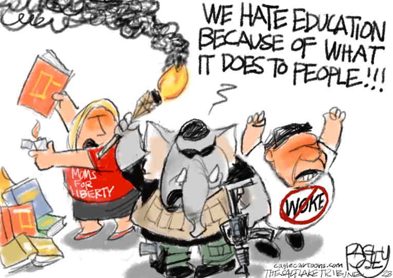 Political/Editorial Cartoon by Pat Bagley, Salt Lake Tribune on GOP Doubles Down