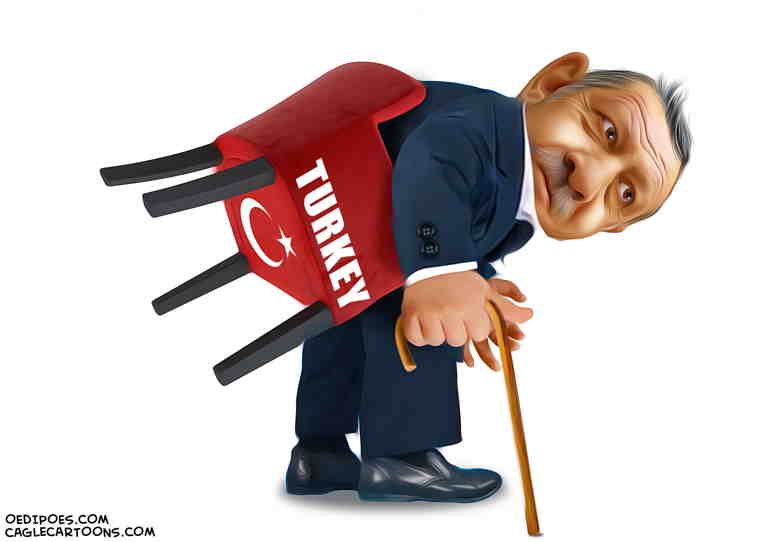 Political/Editorial Cartoon by Bart van Leeuwen, PoliticalCartoons.com on Erdogan Wins Runoff