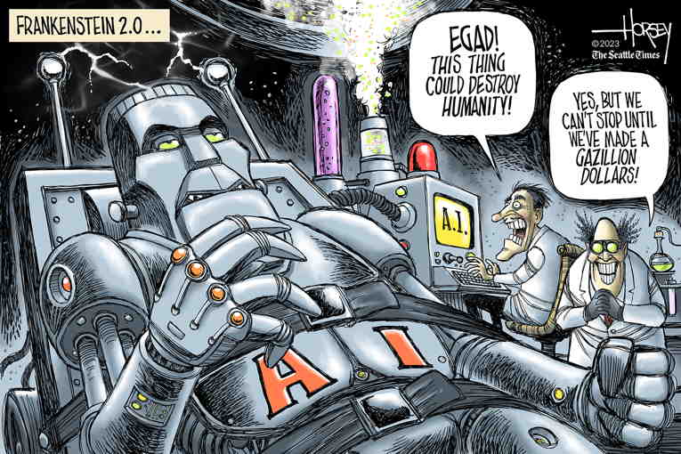 Political Cartoon on 'More AI Advancements' by David Horsey at The ...