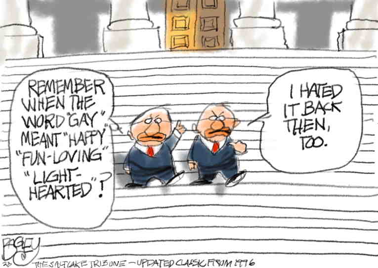 Political/Editorial Cartoon by Pat Bagley, Salt Lake Tribune on Republicans Step Up Attacks