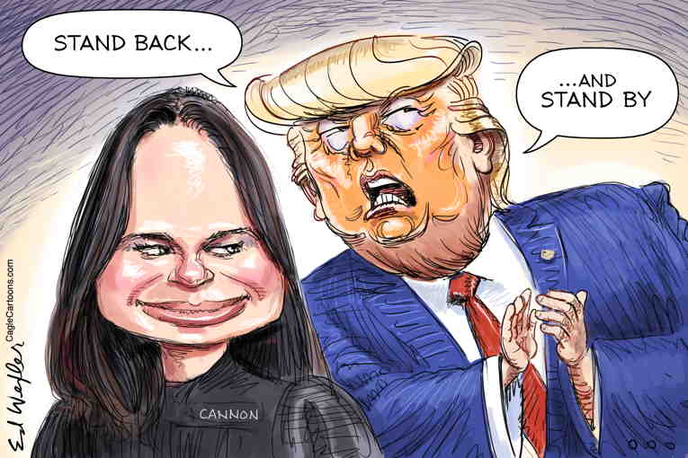 Political/Editorial Cartoon by Ed Wexler, PoliticalCartoons.com on Trump Lauds Big Win