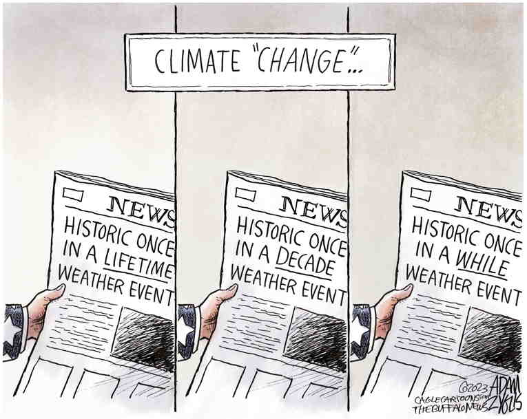 Political/Editorial Cartoon by Adam Zyglis, The Buffalo News on Extreme Weather Batters Planet