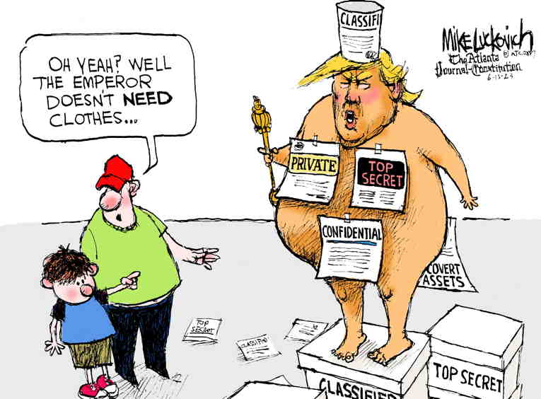 Political/Editorial Cartoon by Mike Luckovich, Atlanta Journal-Constitution on Republicans Attack DOJ