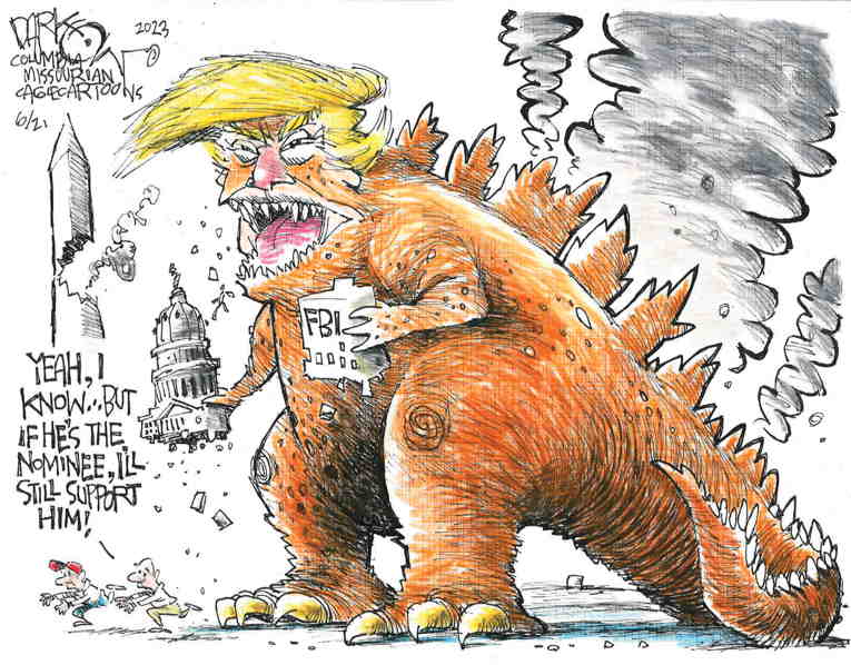 Political/Editorial Cartoon by John Darkow, Columbia Daily Tribune, Missouri on Trump Confessess