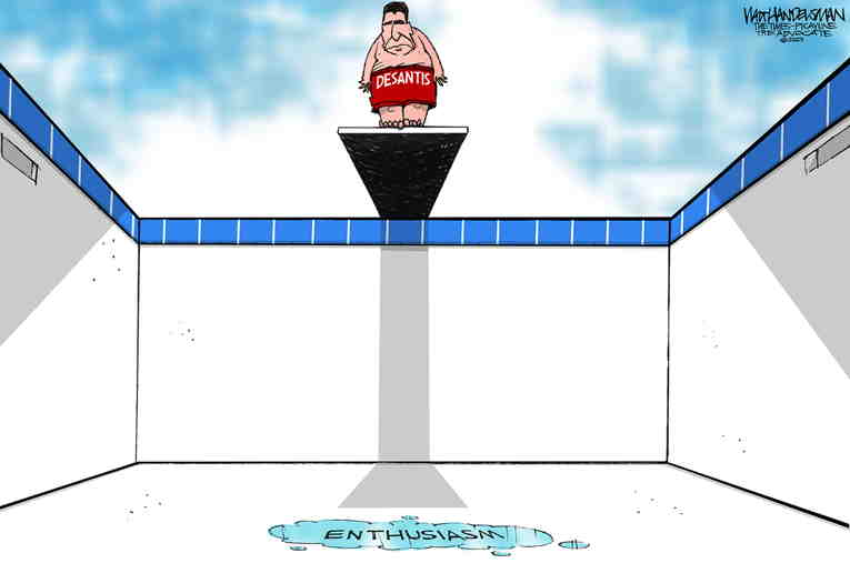 Political/Editorial Cartoon by Walt Handelsman, Newsday on 2024 Race Heats Up