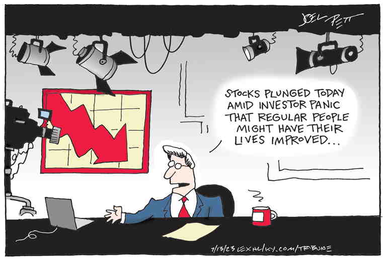 Political/Editorial Cartoon by Joel Pett, Lexington Herald-Leader, CWS/CartoonArts Intl. on In Other News