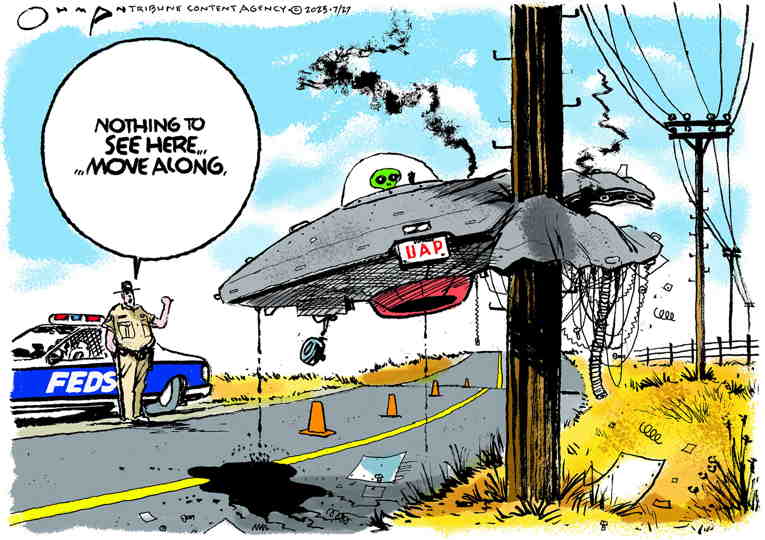 Political/Editorial Cartoon by Jack Ohman, The Oregonian on In Other News