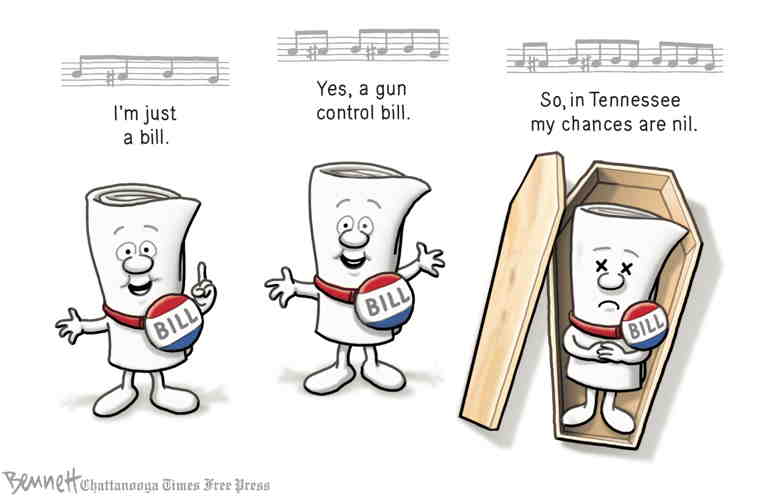 Political/Editorial Cartoon by Clay Bennett, Chattanooga Times Free Press on Republicans Go All In