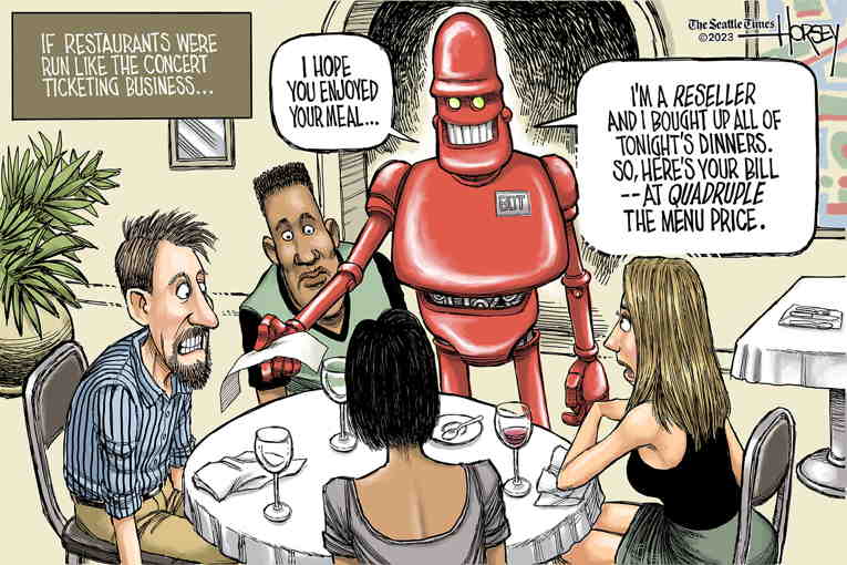 Political/Editorial Cartoon by David Horsey on In Other News