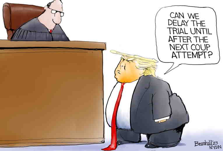 Political/Editorial Cartoon by Bill Bramhall, New York Daily News on Screws Tighten for Trump