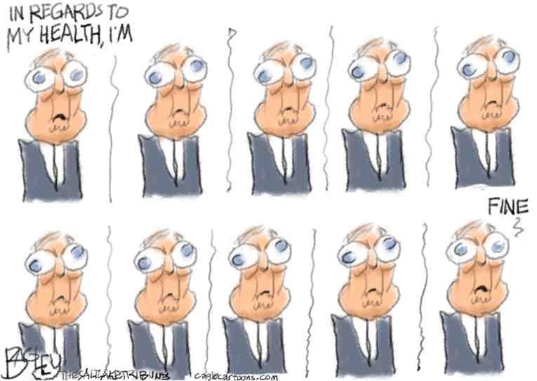 Political/Editorial Cartoon by Pat Bagley, Salt Lake Tribune on Mitch McConnell Still Alive