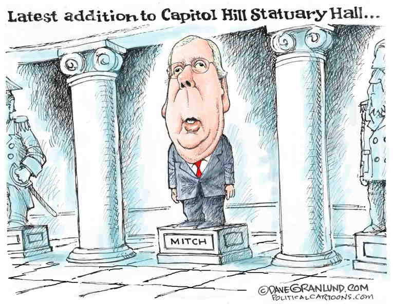 Political/Editorial Cartoon by Dave Granlund on Mitch McConnell Still Alive