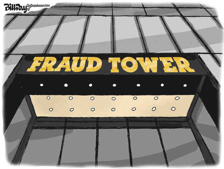 Political/Editorial Cartoon by Bill Day, Cagle Cartoons on Trump Fraud Trial Continues