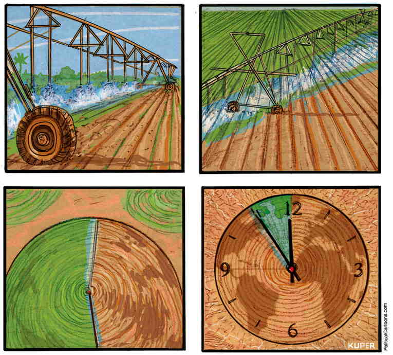 Political/Editorial Cartoon by Peter Kuper, PoliticalCartoons.com on Record Temperatures Wreak Havoc