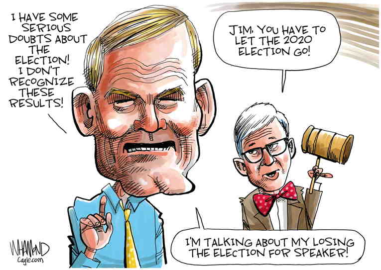 Political/Editorial Cartoon by Dave Whamond, Canada, PoliticalCartoons.com on House Rejects Jim Jordan