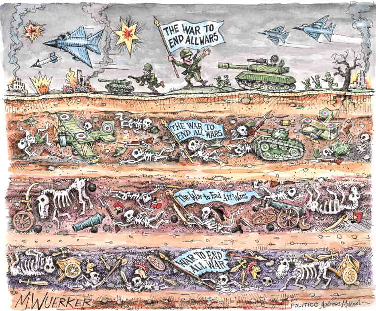 Political/Editorial Cartoon by Matt Wuerker, Politico on Seige of Gaza Begins