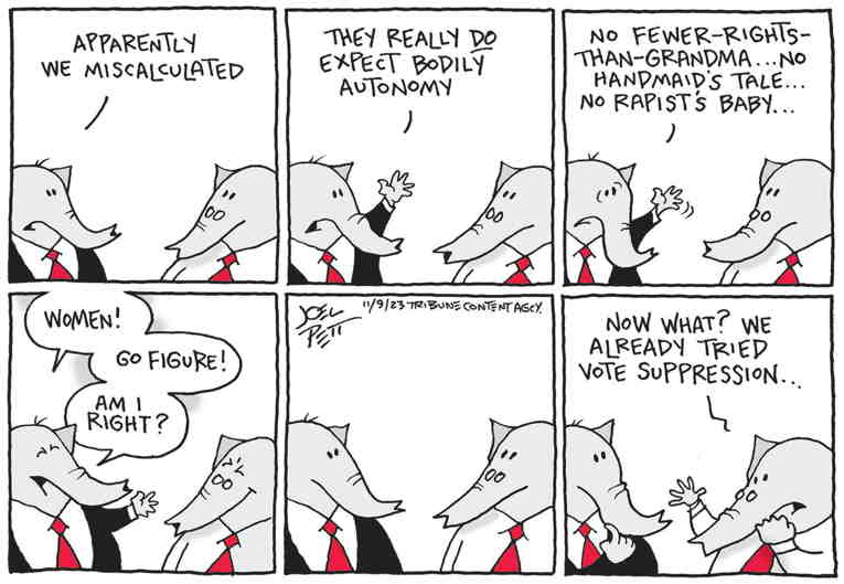 Political/Editorial Cartoon by Joel Pett, Lexington Herald-Leader, CWS/CartoonArts Intl. on Party Leaders Kiss the Ring