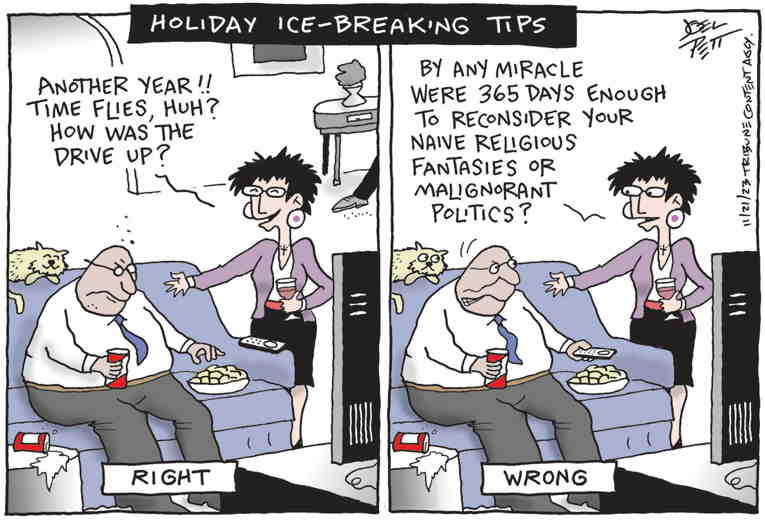 Political/Editorial Cartoon by Joel Pett, Lexington Herald-Leader, CWS/CartoonArts Intl. on Americans Celebrate Holiday