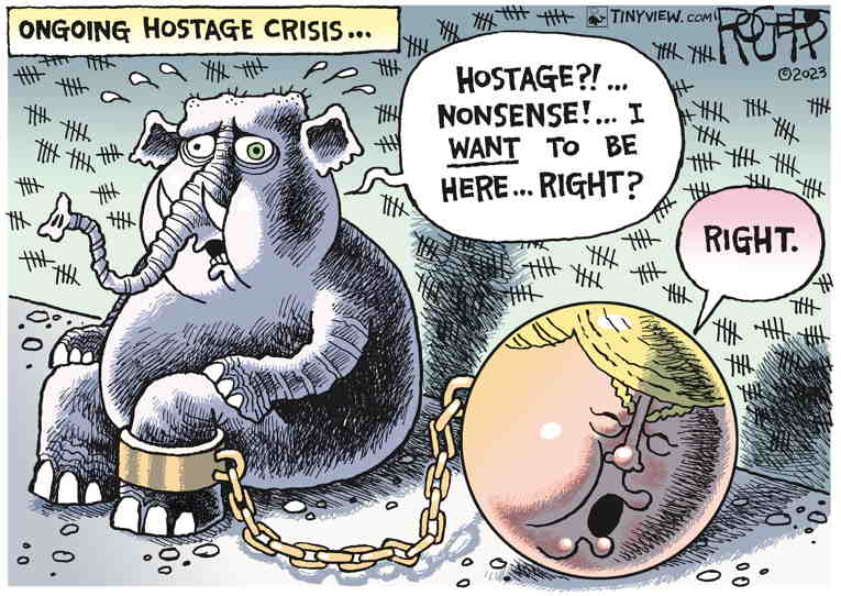 Political/Editorial Cartoon by Rob Rogers on GOP Goes Full MAGA