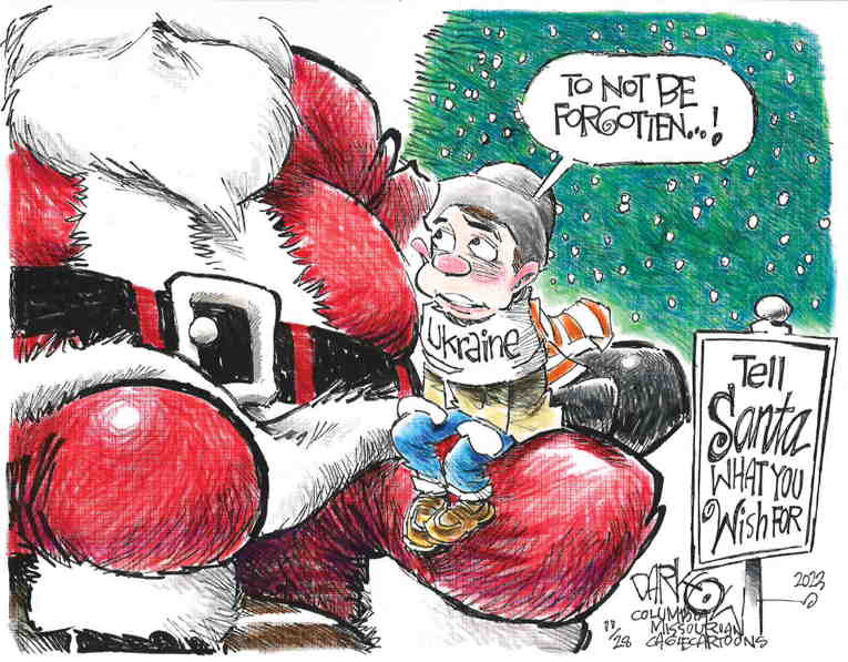 Political/Editorial Cartoon by John Darkow, Columbia Daily Tribune, Missouri on Christmas Season Arrives