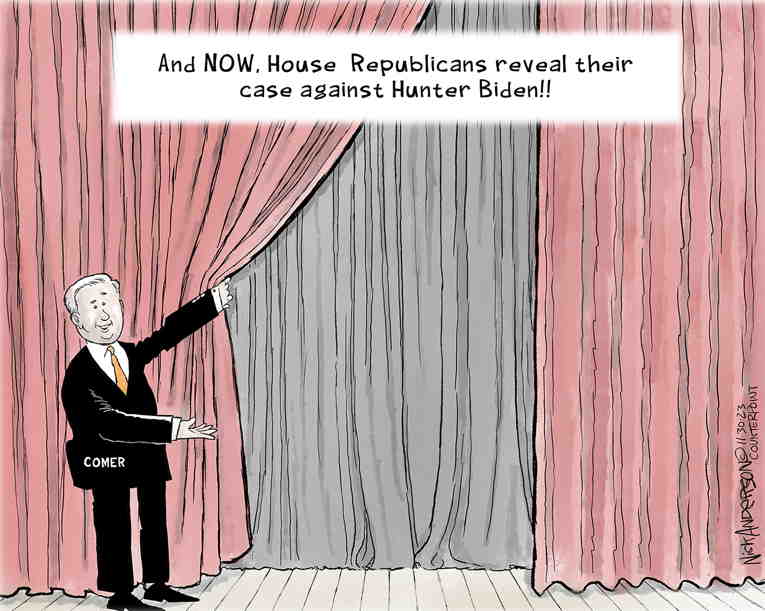 Political/Editorial Cartoon by Nick Anderson, Houston Chronicle on GOP Goes Ultra MAGA