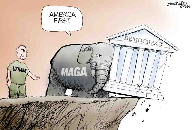 Political/Editorial Cartoon by Bill Bramhall, New York Daily News on GOP Goes Ultra MAGA