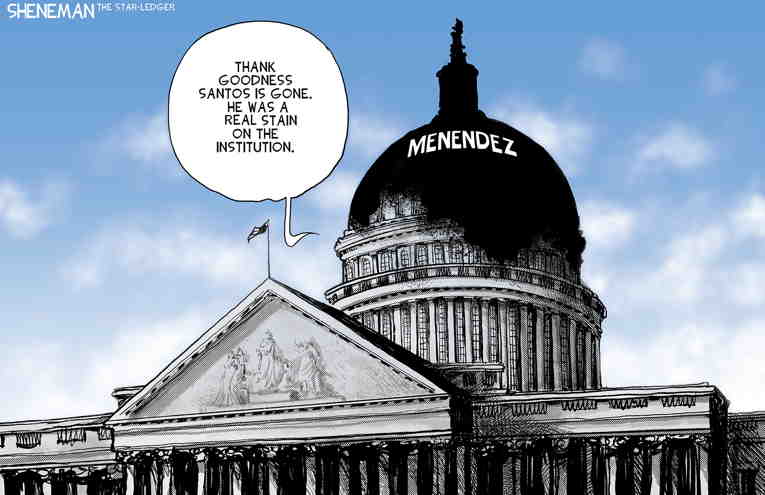 Political/Editorial Cartoon by Drew Sheneman, Newark Star Ledger on In Other News