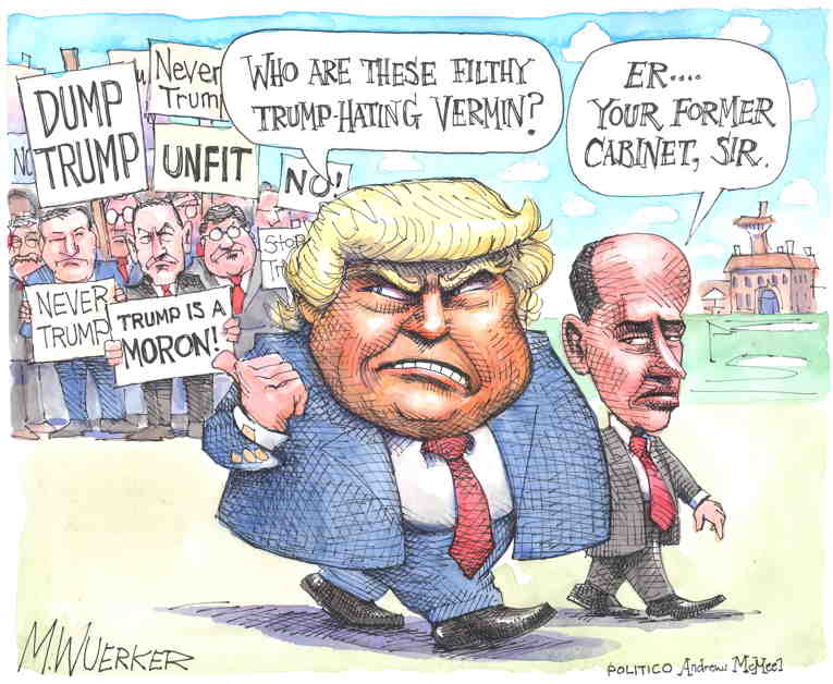 Political/Editorial Cartoon by Matt Wuerker, Politico on Trump Support Grows