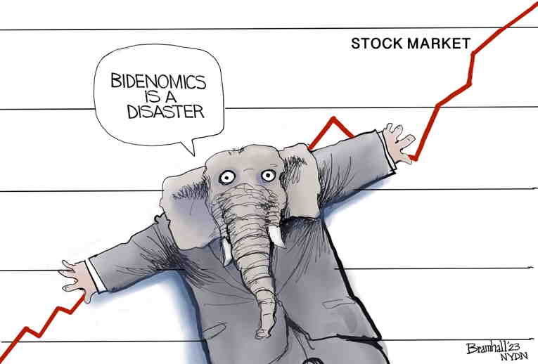 Political/Editorial Cartoon by Bill Bramhall, New York Daily News on Biden Campaign Stalls