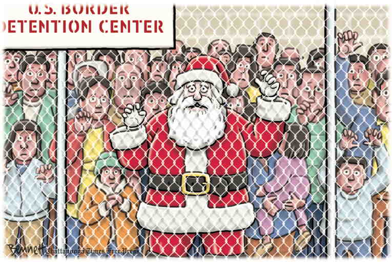 Political/Editorial Cartoon by Clay Bennett, Chattanooga Times Free Press on Americans Celebrate Holidays