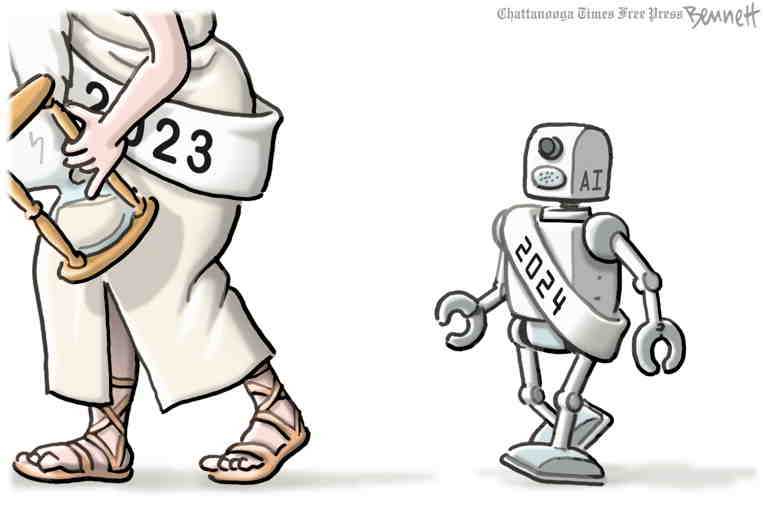 Political/Editorial Cartoon by Clay Bennett, Chattanooga Times Free Press on Americans Celebrate Holidays