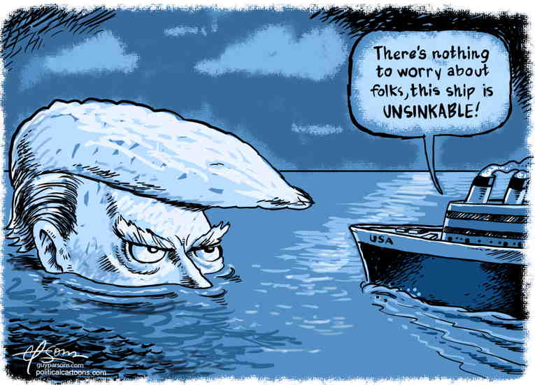 Political/Editorial Cartoon by Guy Parsons on Trump Vows Revenge