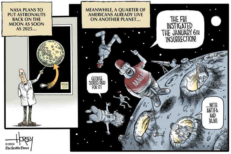 Political/Editorial Cartoon by David Horsey on January 6 Remembered