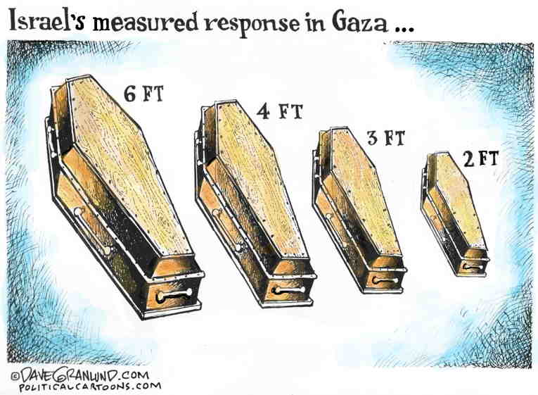 Political/Editorial Cartoon by Dave Granlund on 24,000 Dead in Gaza