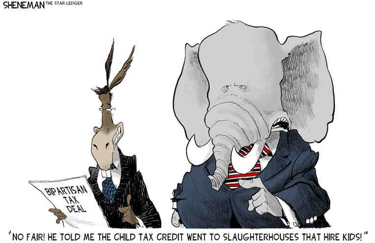 Political/Editorial Cartoon by Drew Sheneman, Newark Star Ledger on GOP Energized