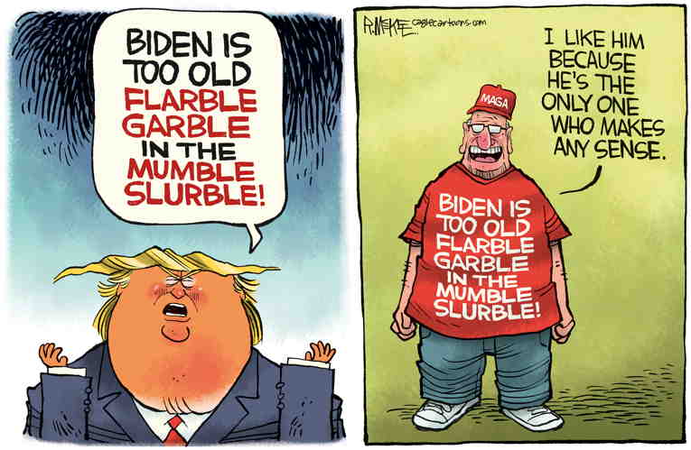 Political/Editorial Cartoon by Rick McKee, The Augusta Chronicle on MAGA Undeterred by Reality