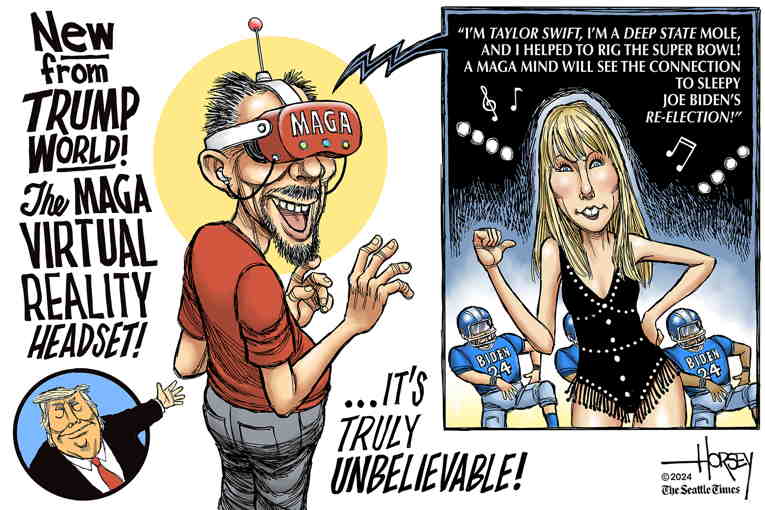 Political/Editorial Cartoon by David Horsey on GOP Targets Taylor Swift