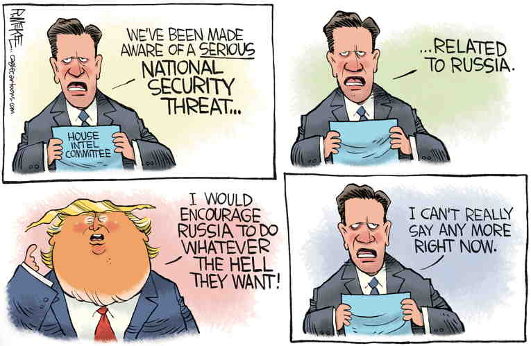 Political/Editorial Cartoon by Rick McKee, The Augusta Chronicle on Trump Bashes NATO