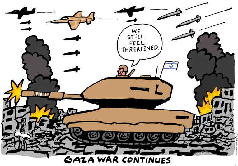 Political Cartoon on 'Massacre in Gaza Continues' by Tom Janssen, Trouw ...