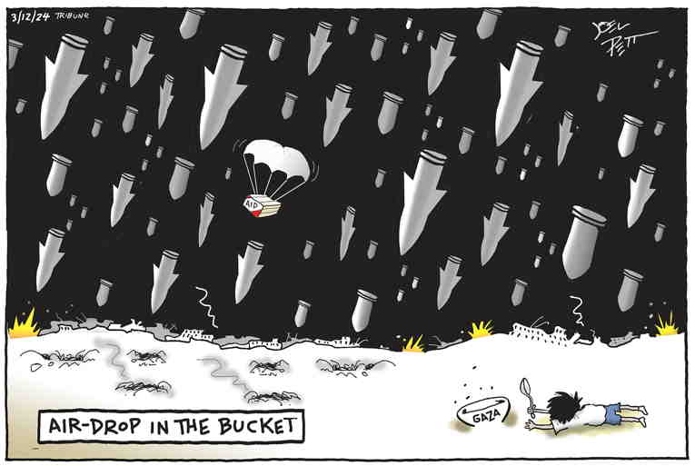 Political/Editorial Cartoon by Joel Pett, Lexington Herald-Leader, CWS/CartoonArts Intl. on US Steps Up Pressure on Israel