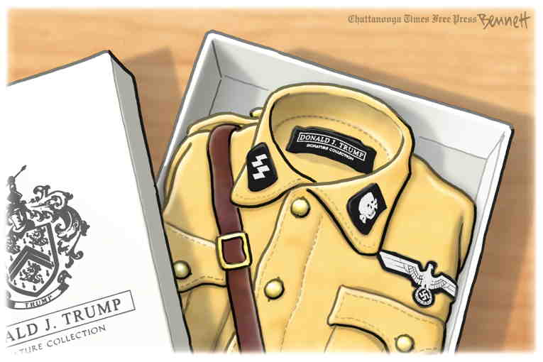 Political/Editorial Cartoon by Clay Bennett, Chattanooga Times Free Press on Trump Reaches Out