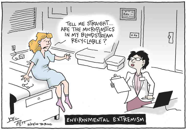 Political/Editorial Cartoon by Joel Pett, Lexington Herald-Leader, CWS/CartoonArts Intl. on Earth Keeps Warming