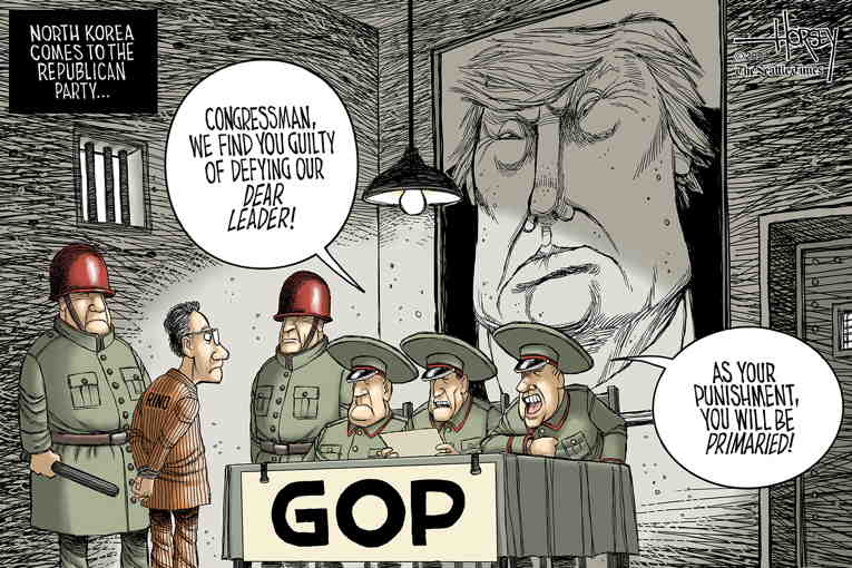 Political/Editorial Cartoon by David Horsey on GOP Prepares for Battle