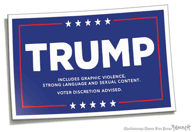 Political/Editorial Cartoon by Clay Bennett, Chattanooga Times Free Press on 2024 Race Close