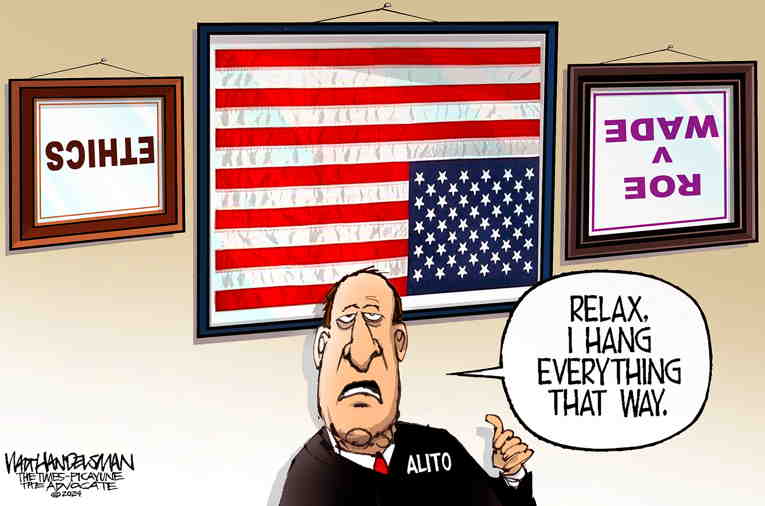 Political/Editorial Cartoon by Walt Handelsman, Newsday on Alito Joins Proud Boys