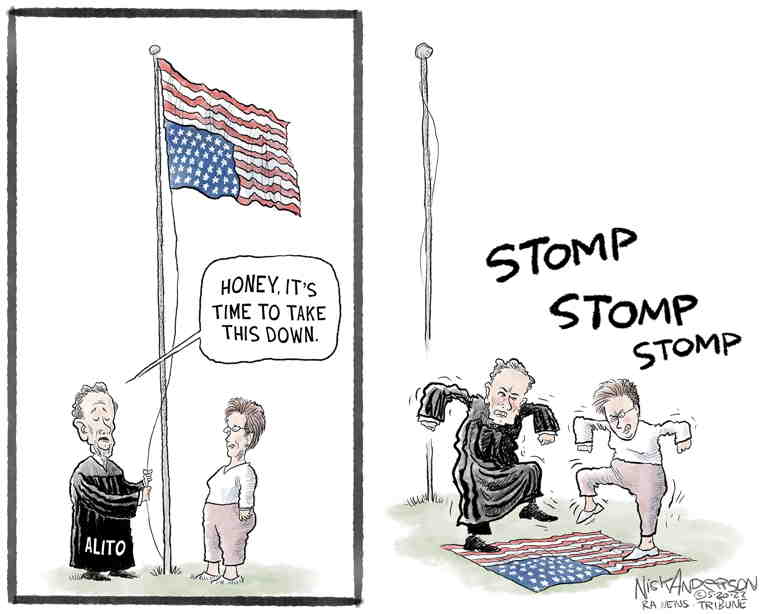 Political/Editorial Cartoon by Nick Anderson, Houston Chronicle on Alito Joins Proud Boys